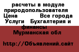 расчеты в модуле природопользователя › Цена ­ 3 000 - Все города Услуги » Бухгалтерия и финансы   . Мурманская обл.